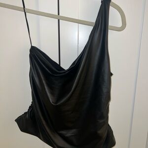 Armani Exchange Black Satin Top